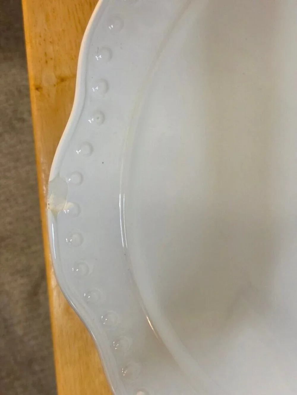 Rustic Dots White 13 in Pedestal Cake Stand